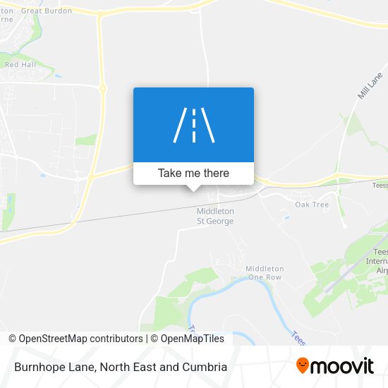 Burnhope Lane map
