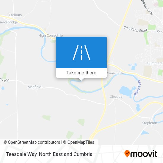 Teesdale Way map