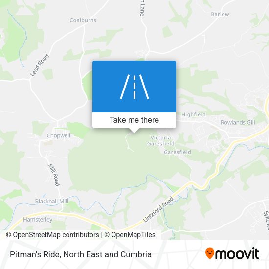 Pitman's Ride map