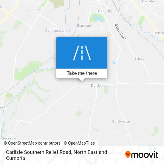 Carlisle Southern Relief Road map