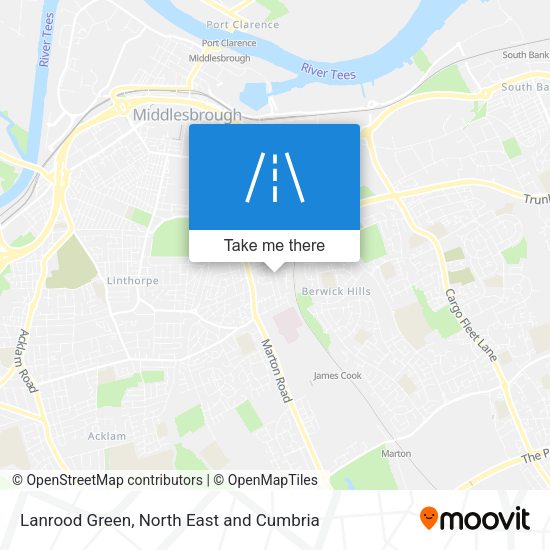 Lanrood Green map