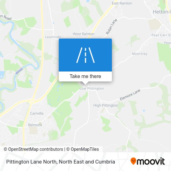 Pittington Lane North map