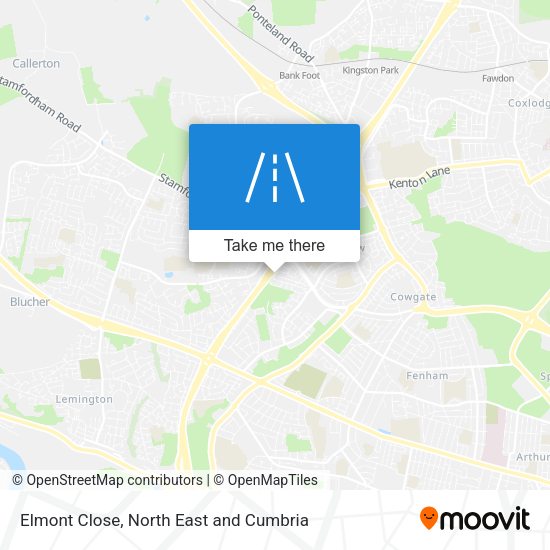 Elmont Close map