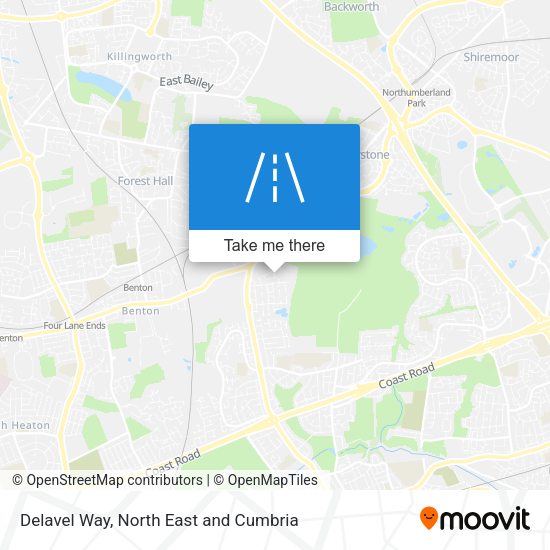 Delavel Way map