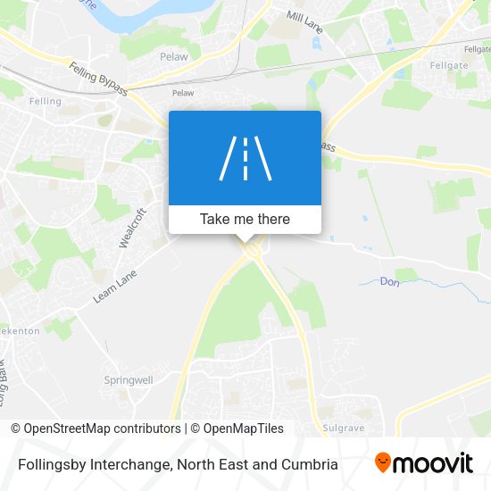 Follingsby Interchange map