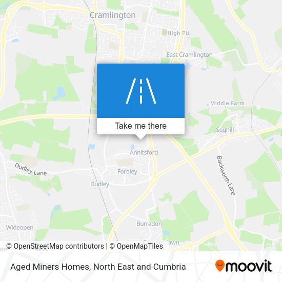 Aged Miners Homes map