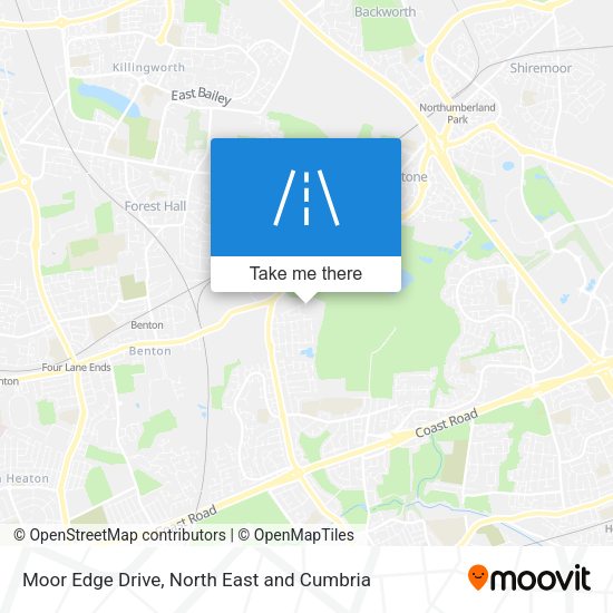 Moor Edge Drive map