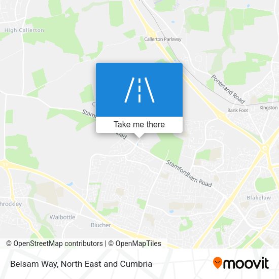 Belsam Way map