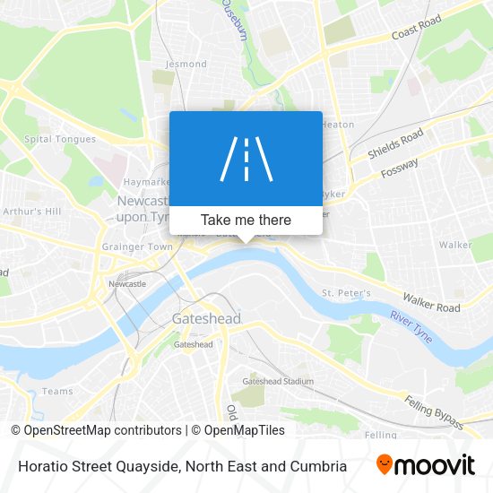 Horatio Street Quayside map