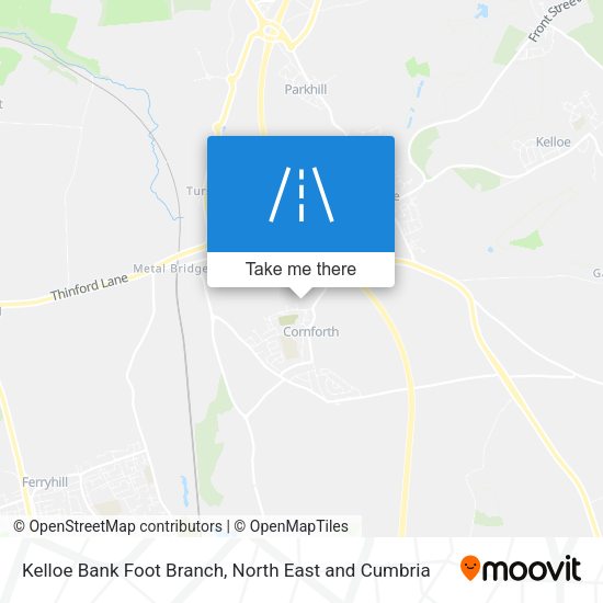 Kelloe Bank Foot Branch map