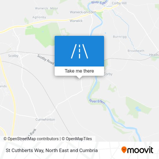 St Cuthberts Way map