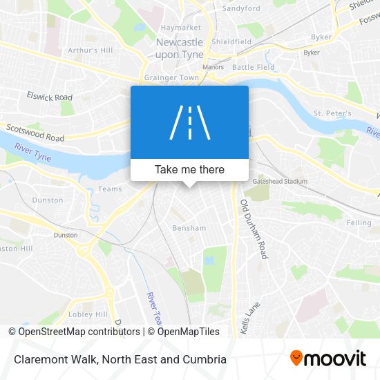 Claremont Walk map