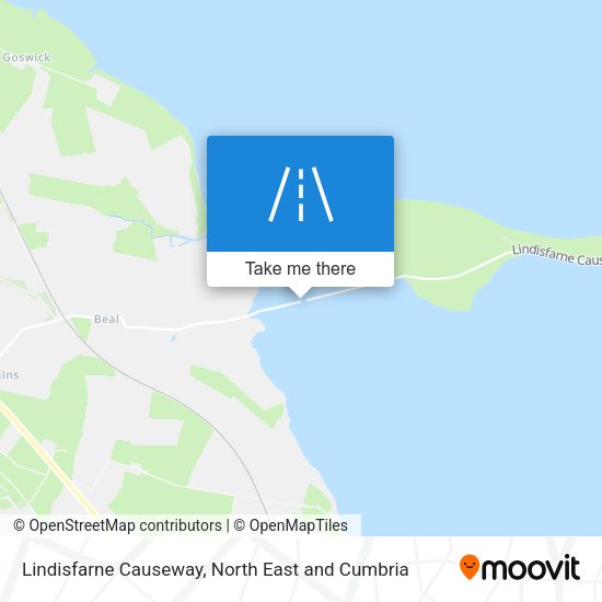 Lindisfarne Causeway map