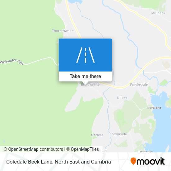 Coledale Beck Lane map