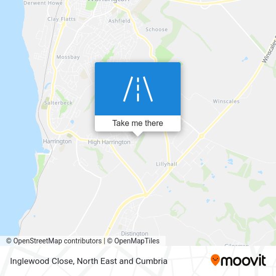 Inglewood Close map