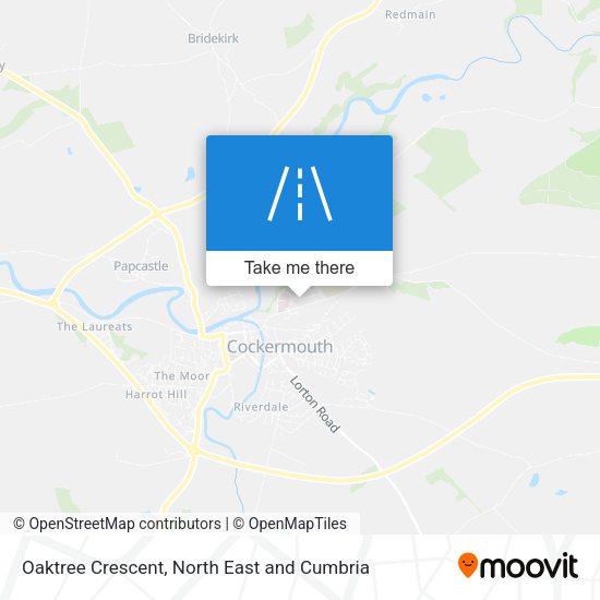 Oaktree Crescent map