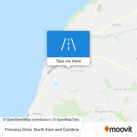 Princess Drive map