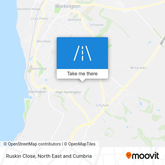 Ruskin Close map