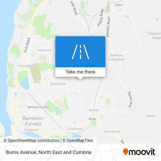 Burns Avenue map