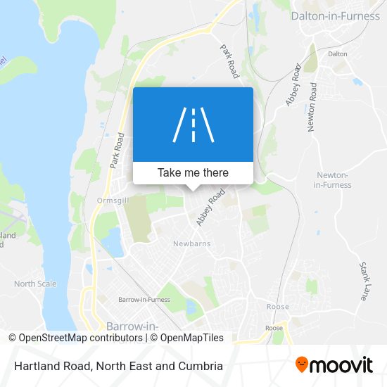 Hartland Road map