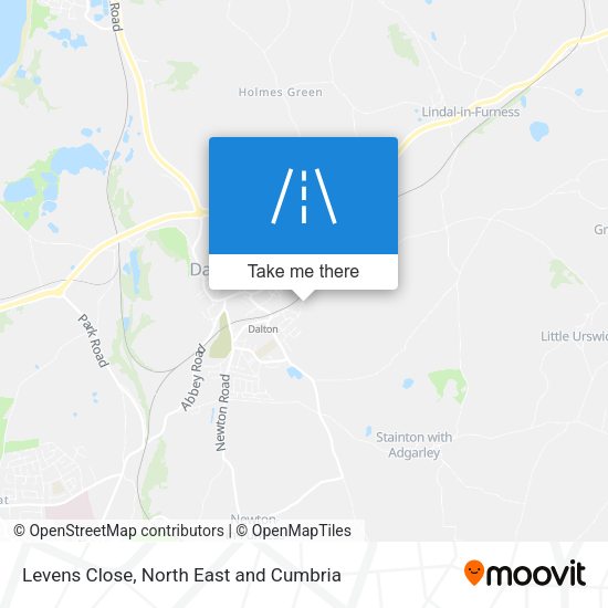 Levens Close map