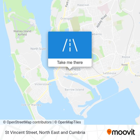 St Vincent Street map