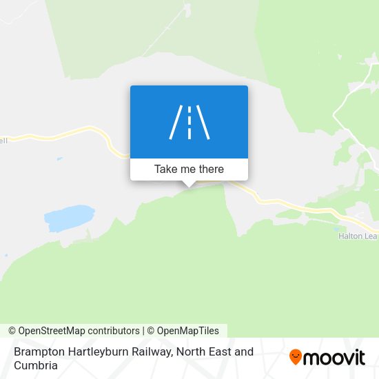 Brampton  Hartleyburn Railway map