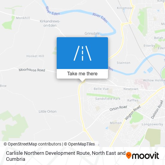 Carlisle Northern Development Route map