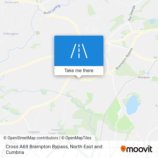 Cross A69 Brampton Bypass map