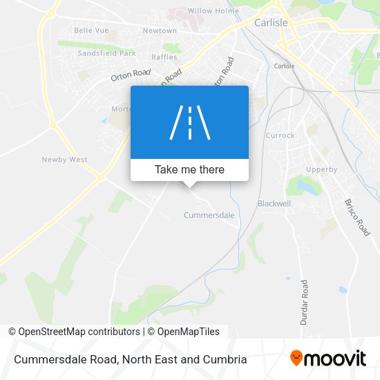 Cummersdale Road map