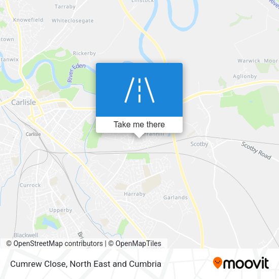 Cumrew Close map