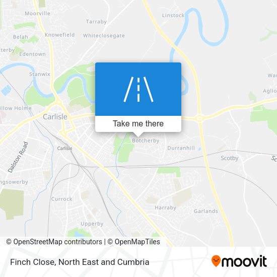Finch Close map