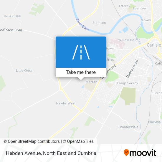 Hebden Avenue map