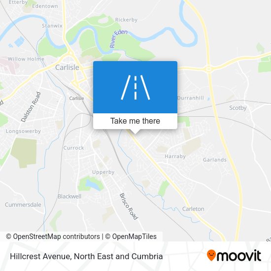 Hillcrest Avenue map