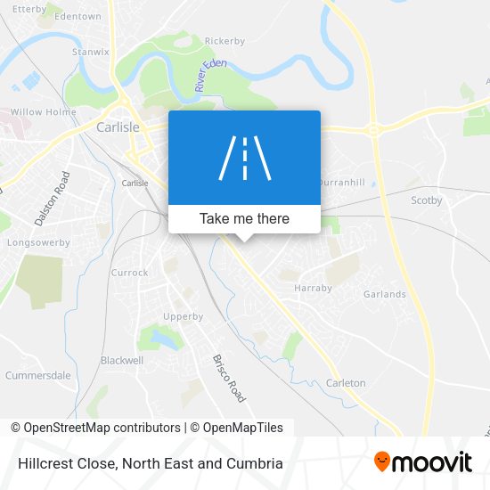 Hillcrest Close map