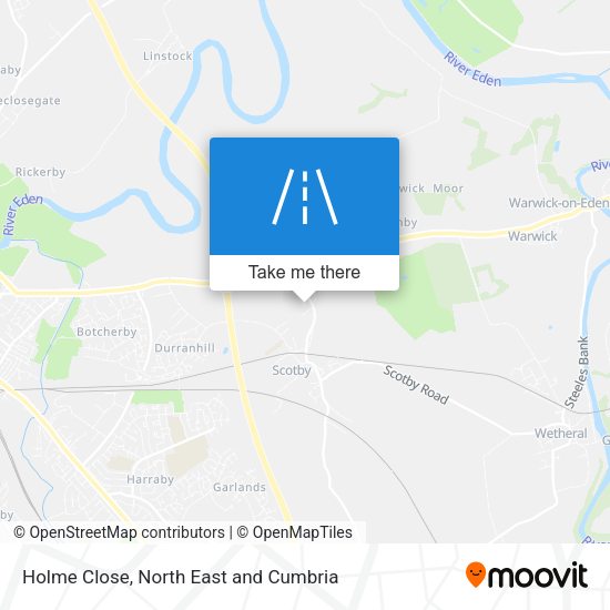 Holme Close map