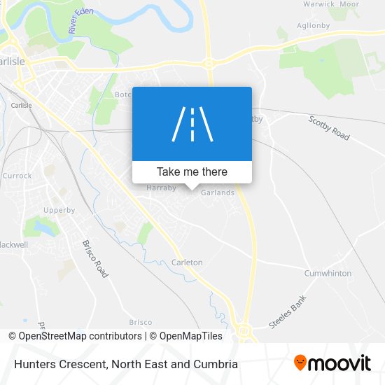 Hunters Crescent map