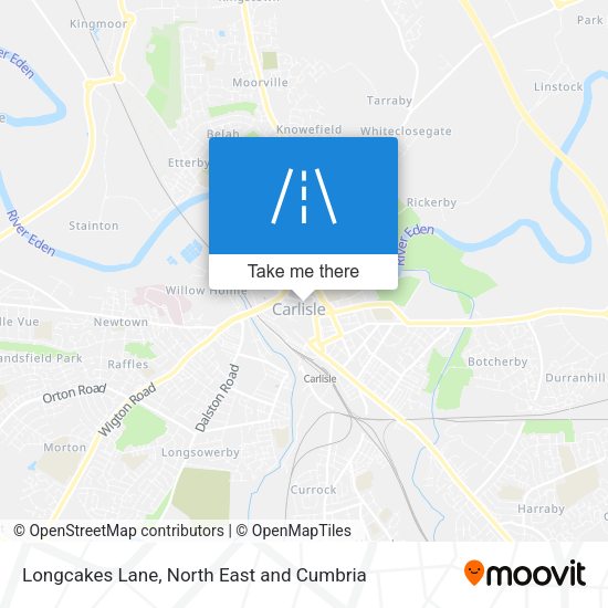 Longcakes Lane map