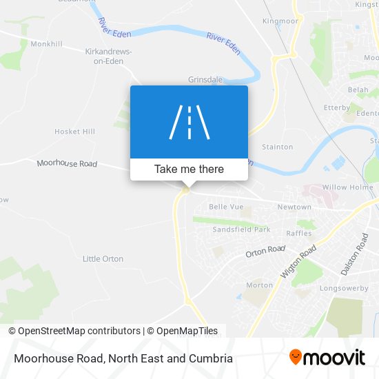 Moorhouse Road map
