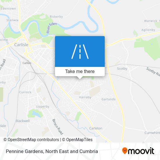 Pennine Gardens map