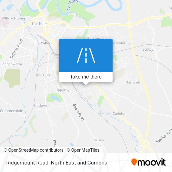 Ridgemount Road map