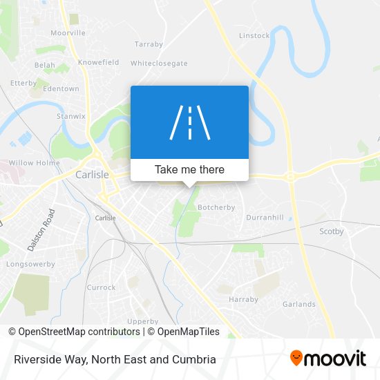 Riverside Way map