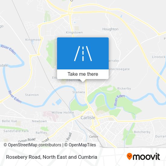 Rosebery Road map