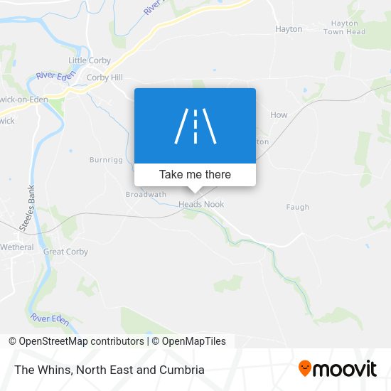 The Whins map