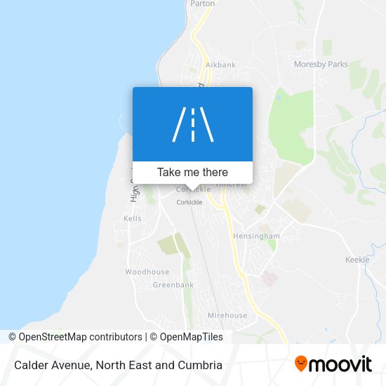 Calder Avenue map