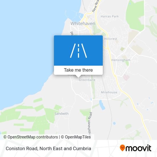 Coniston Road map
