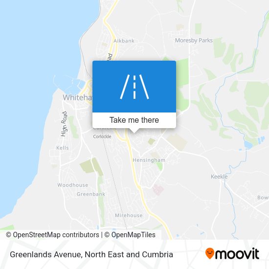 Greenlands Avenue map