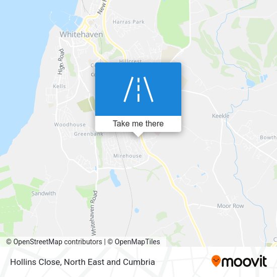 Hollins Close map