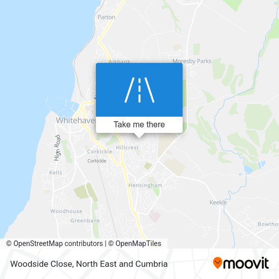 Woodside Close map