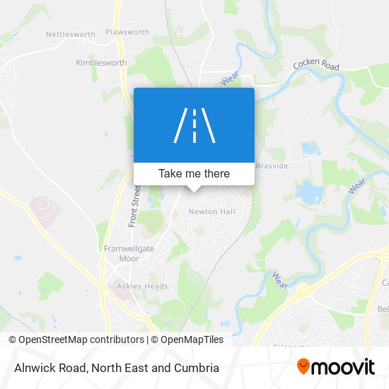 Alnwick Road map